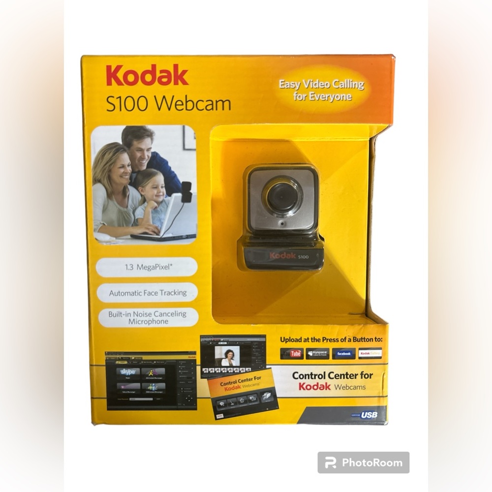 NIB Kodak S101 1.3mp Webcam With Built-in Microphone Webcam